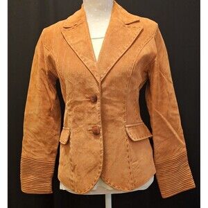 Vintage Suede Jacket Festivalcore C Concept Women 6 Burnt Orange Boho Blazer
